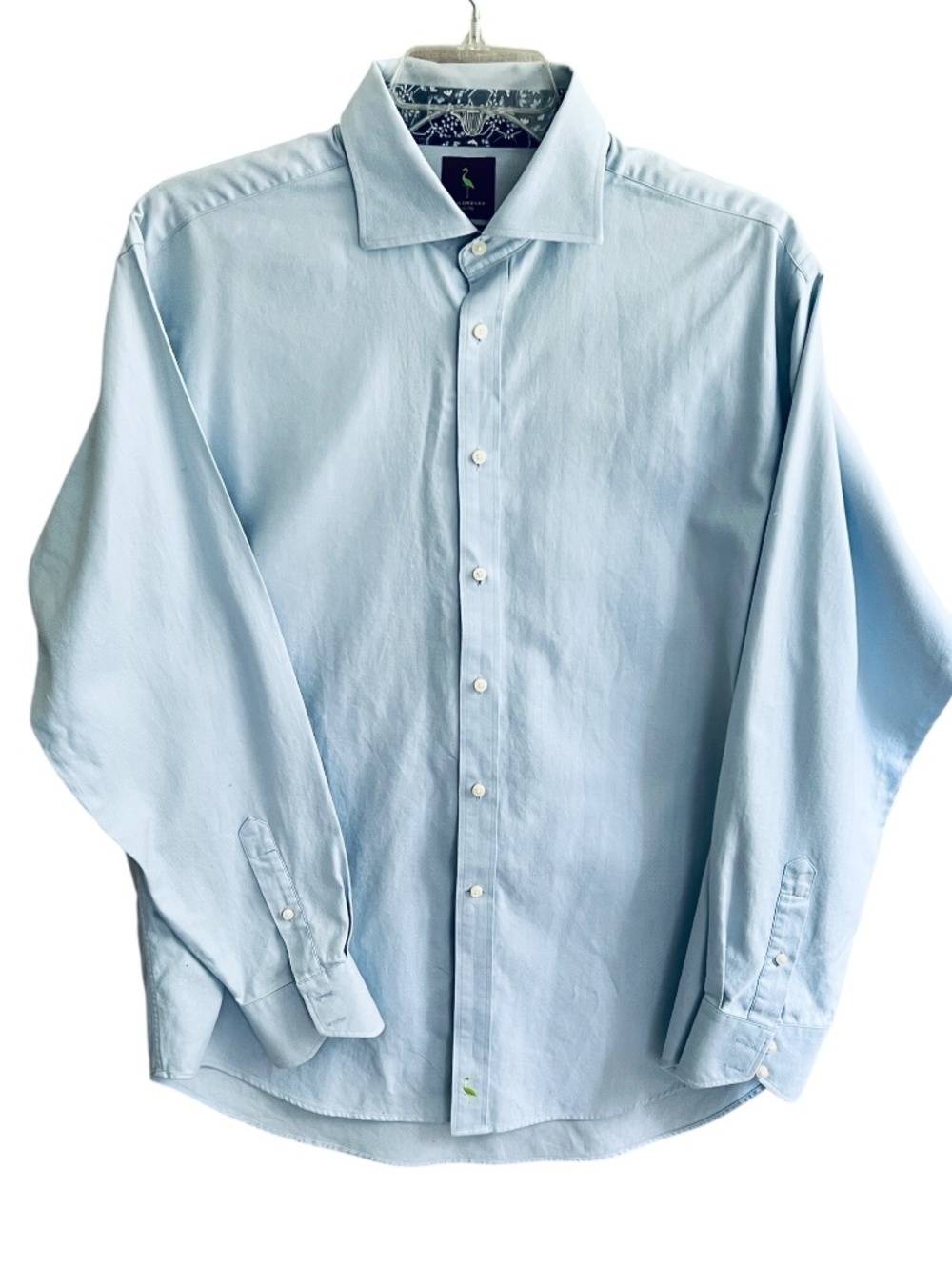 Tailorbyrd Collection Button Down Shirt Mens XL 100% Cotton Blue Long Sleeve
